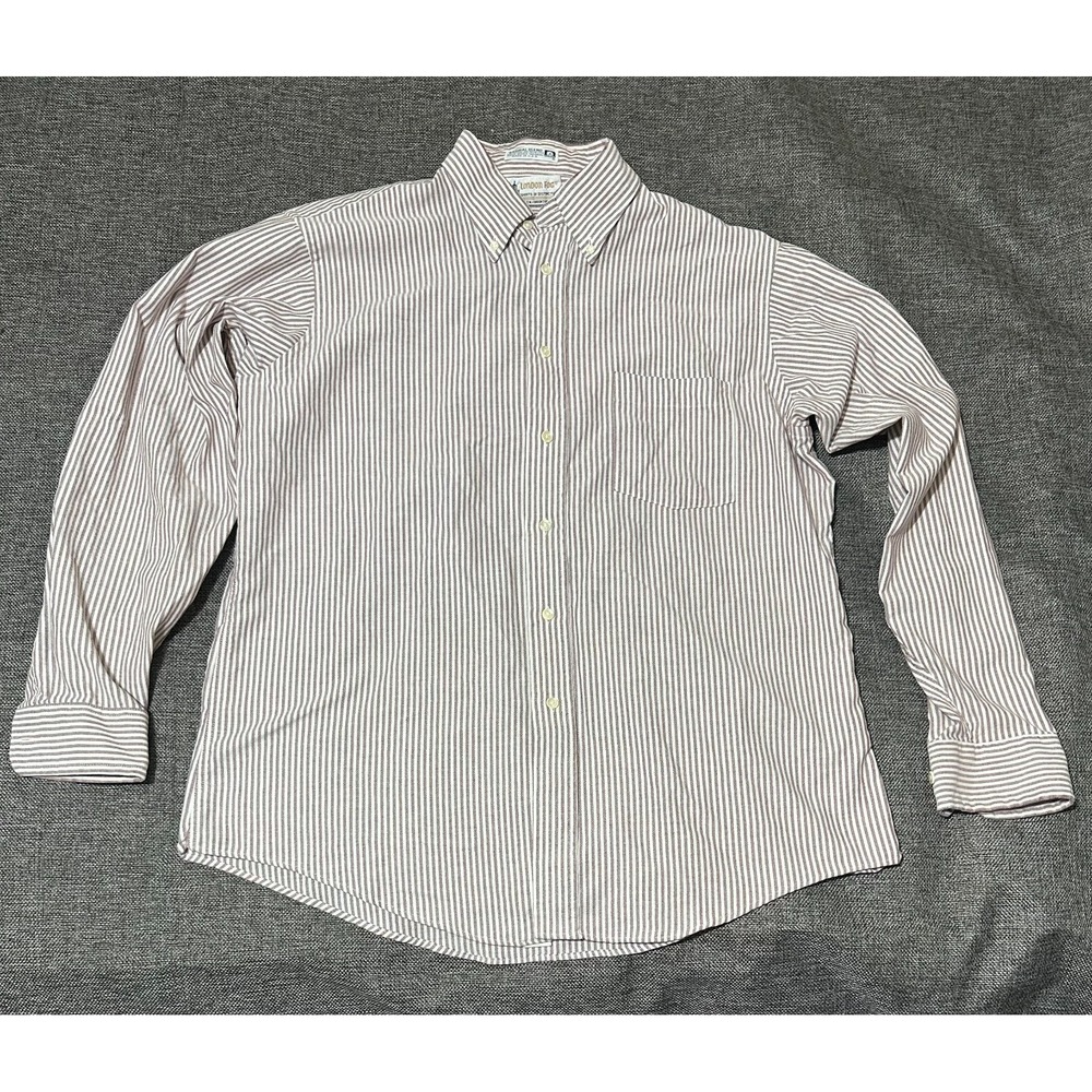 London Fog‎ Men's L Striped Long Sleeve Shirt